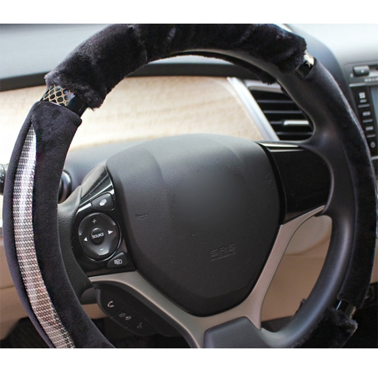 Carbon Fiber Plush Car Steering Wheel Cover To Cover