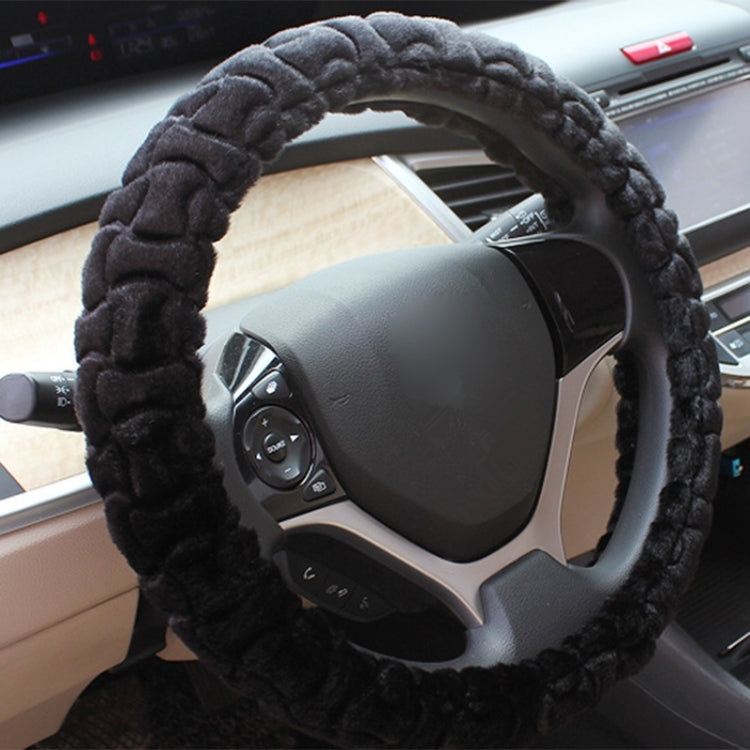Bone Flower Imitation Rabbit Plush Steering Wheel Cover
