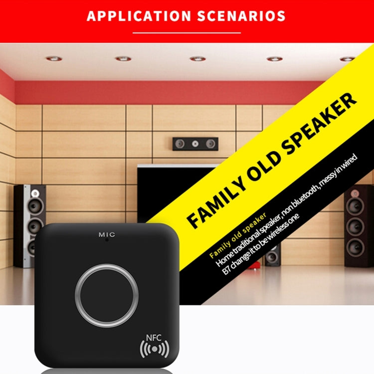 B7 CSR8635 Bluetooth V4.1 Music Audio Receiver, Support AUX / NFC / Hands-free, For iPhone, Samsung, HTC, Sony, Google, Huawei, Xiaomi and other Smartphones(Black)