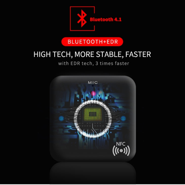 B7 CSR8635 Bluetooth V4.1 Music Audio Receiver, Support AUX / NFC / Hands-free, For iPhone, Samsung, HTC, Sony, Google, Huawei, Xiaomi and other Smartphones(Black)