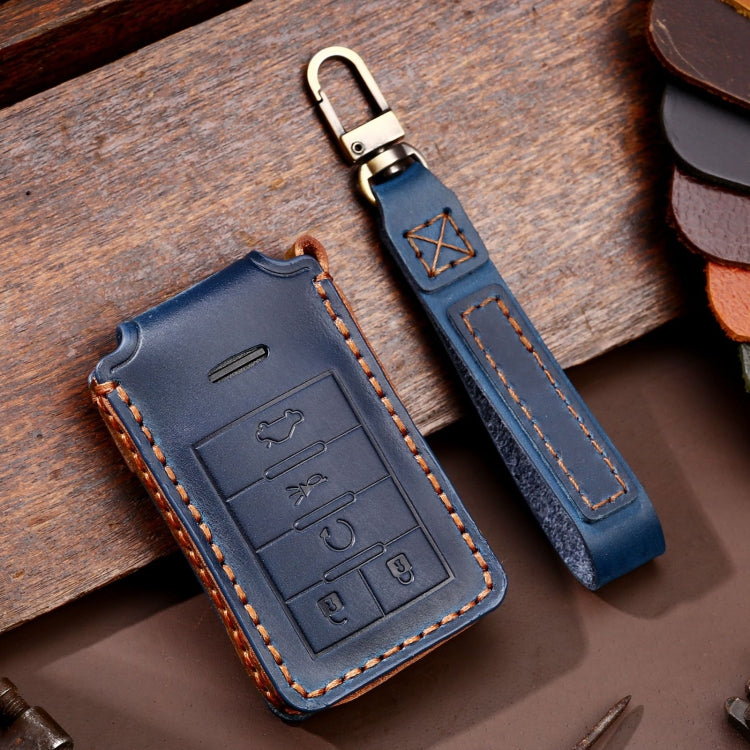 For Cadillac 5-button C091 Car Key Leather Protective Case