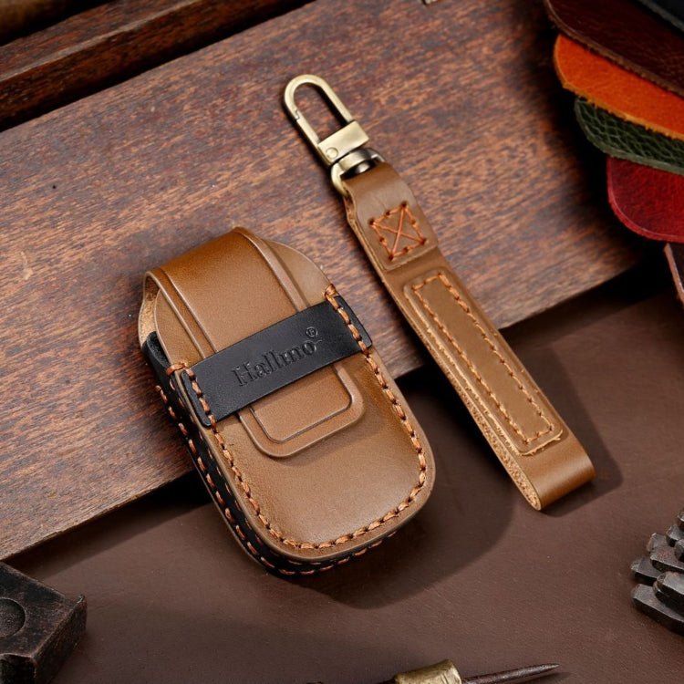 For Chevrolet 4-button Hallmo Car Cowhide Leather Key Protective Cover Key Case