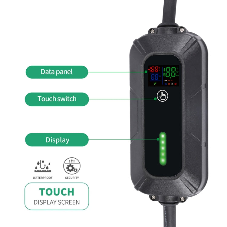 32A Portable New Energy Vehicle Charging Gun Home Car Charger Plug:Type 2, Length: 10m