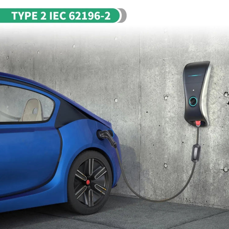 32A Portable New Energy Vehicle Charging Gun Home Car Charger Plug:Type 2, Length: 10m