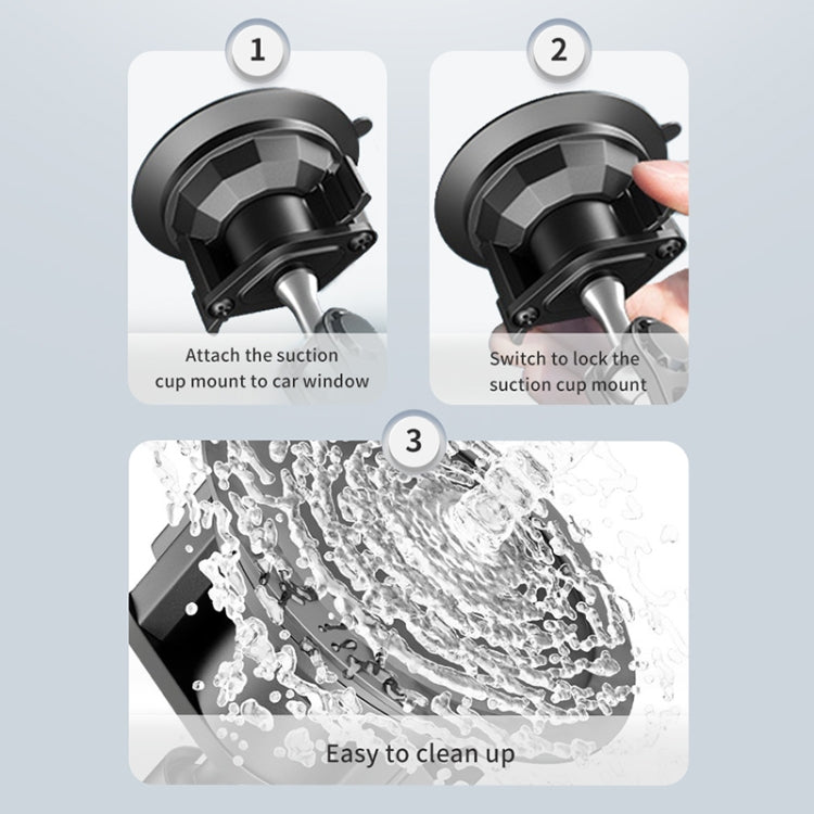 UBA-P1 Car Flexible Tablet Suction Cup Clamp Holder without Remote Control