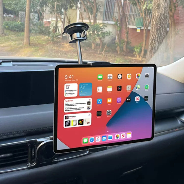 UBA-P1LB Car Flexible Tablet Suction Cup Clamp Holder with Extension Rod & Remote Control