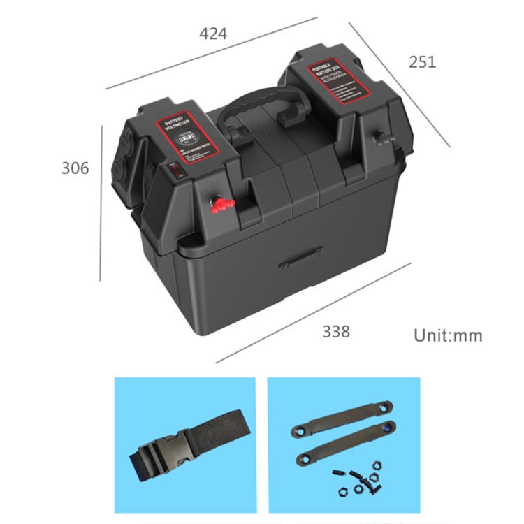 Outdoor Portable Multifunctional Battery Box 12V USB Output Emergency Power Supply