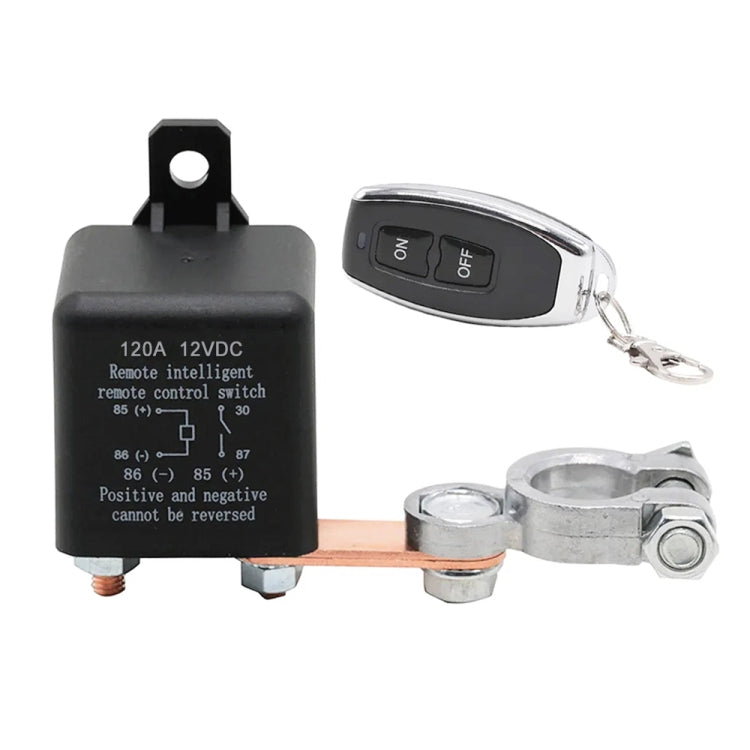 ZL180 12V 120A Car Relay Remote Rireless Battery Isolator with Battery Clip x 1 & Remote Control x 1