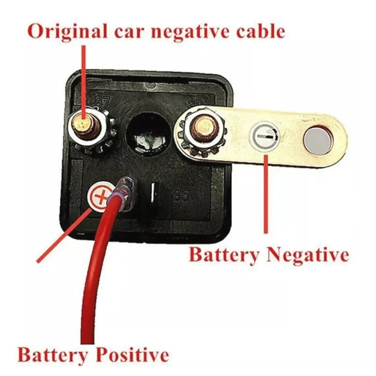 ZL180 12V 200A Car Relay Remote Rireless Battery Isolator with Battery Clip x 1 & Remote Control x 1