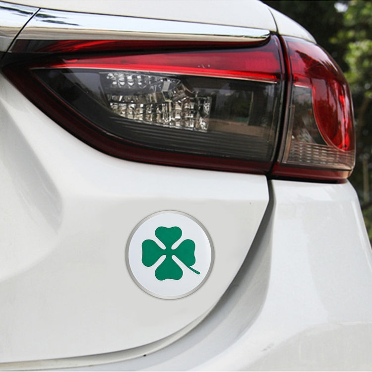 4 in 1 Car Four Leaf Clover Pattern Wheel Hub Decorative Sticker, Diameter: 5.8cm