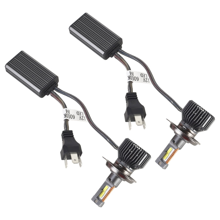 K11 1 Pair H4 12V / 75W / 6000K / 9000LM Car LED Headlight (White Light)