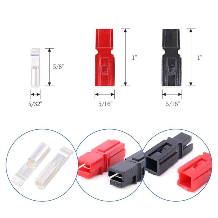 CP-0253 5 Pair Anderson Single Pole Plug 15A 16-20AWG Quick Disconnect Power Terminal Connector