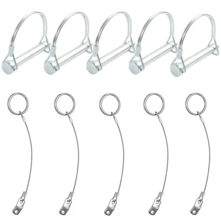 A8056 5 in 1 6x70mm Stainless Steel D-shaped Spring Pin