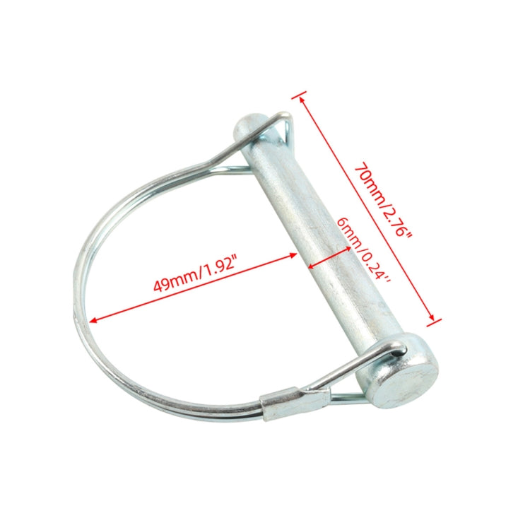 A8056 5 in 1 6x70mm Stainless Steel D-shaped Spring Pin