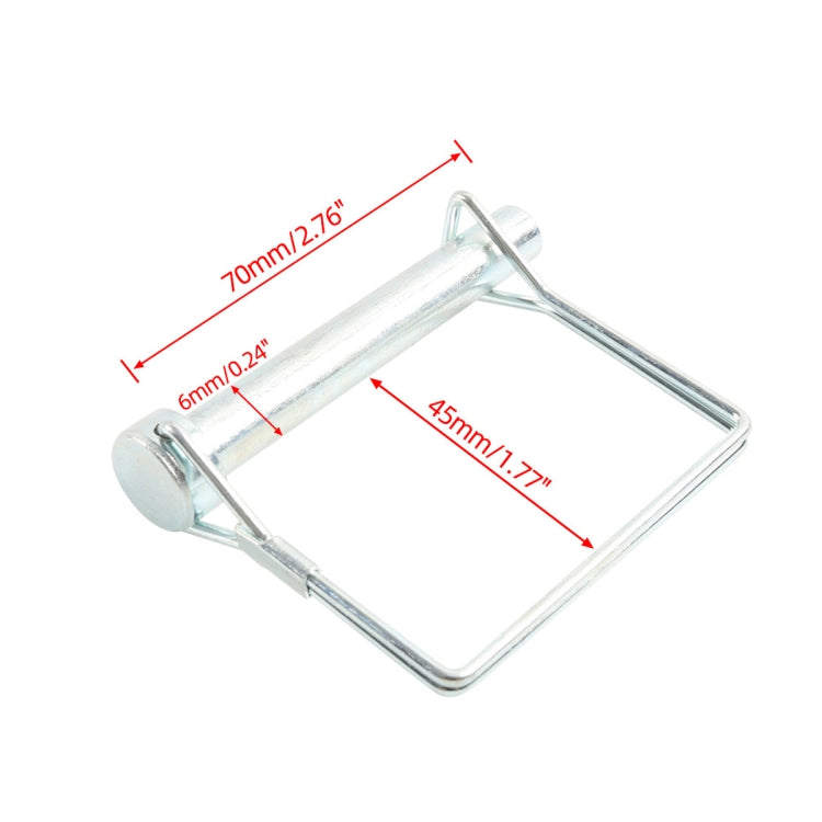 A8062 5 in 1 6x70mm Stainless Steel Square-shaped Spring Pin