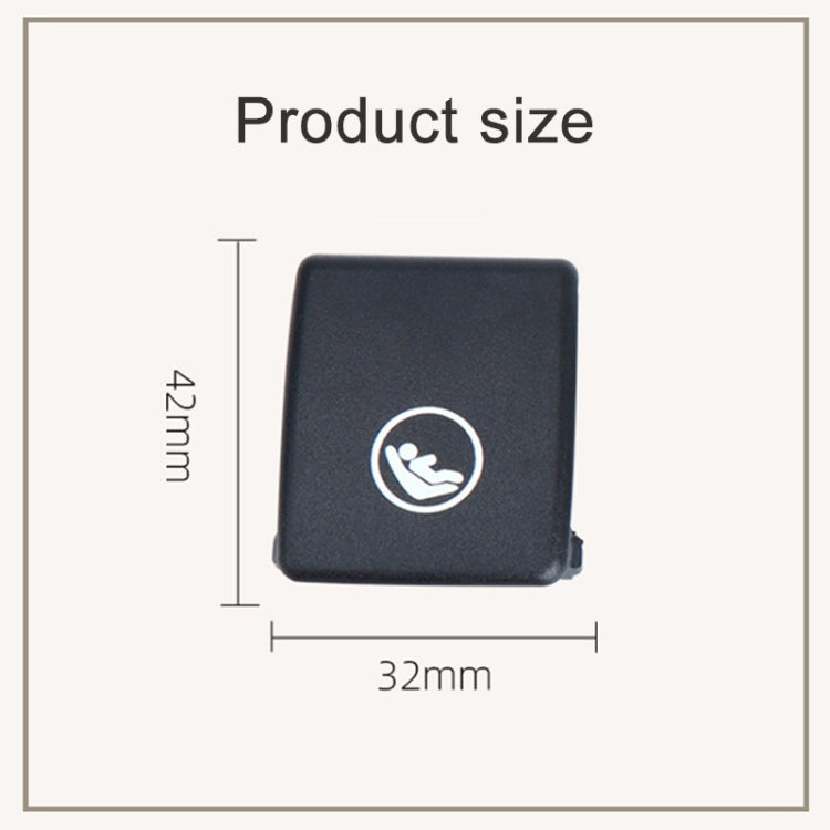 Child Seat Rear Row Seat Safety Belt Anchor Cover For volvo V90 / S90 / S60 / XC40 / XC60, Left-Drive