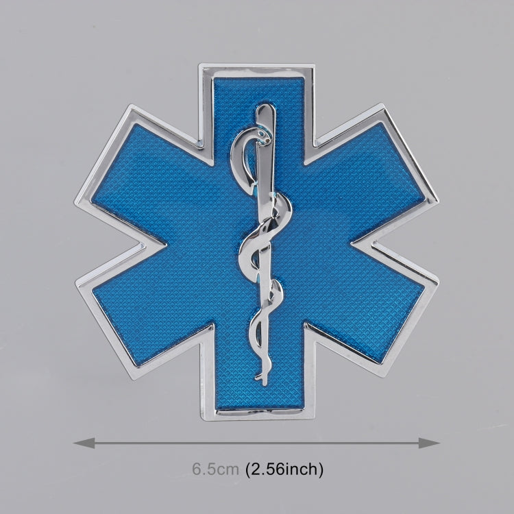 Car Star of Life Personalized Aluminum Alloy Decorative Stickers, Size: 6.5x0.5cm