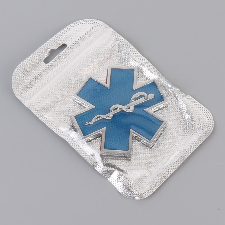 Car Star of Life Personalized Aluminum Alloy Decorative Stickers, Size: 6.5x0.5cm