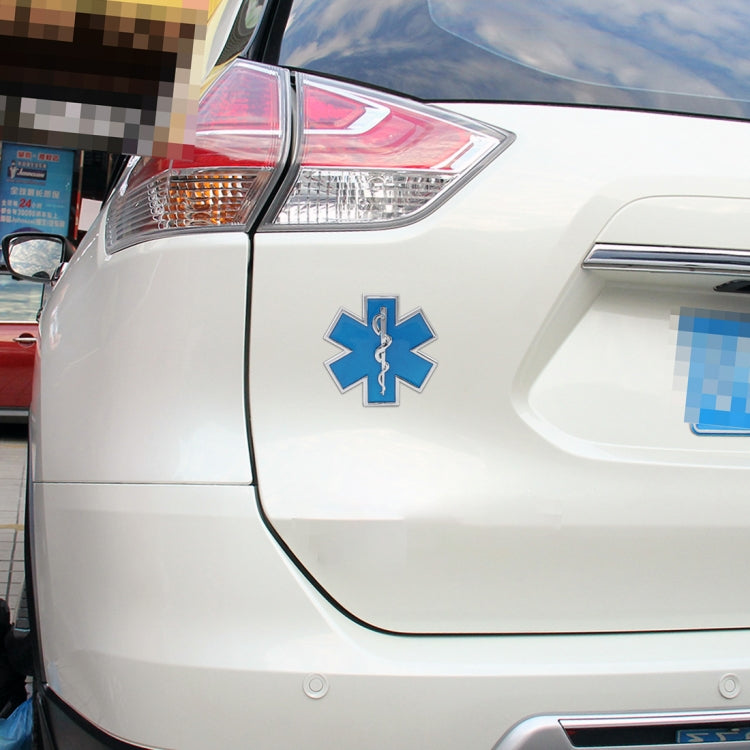Car Star of Life Personalized Aluminum Alloy Decorative Stickers, Size: 6.5x0.5cm