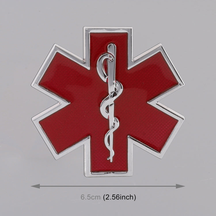 Car Star of Life Personalized Aluminum Alloy Decorative Stickers, Size: 6.5x0.5cm