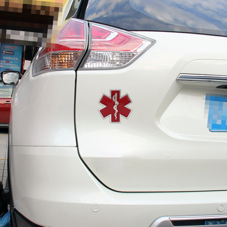 Car Star of Life Personalized Aluminum Alloy Decorative Stickers, Size: 6.5x0.5cm