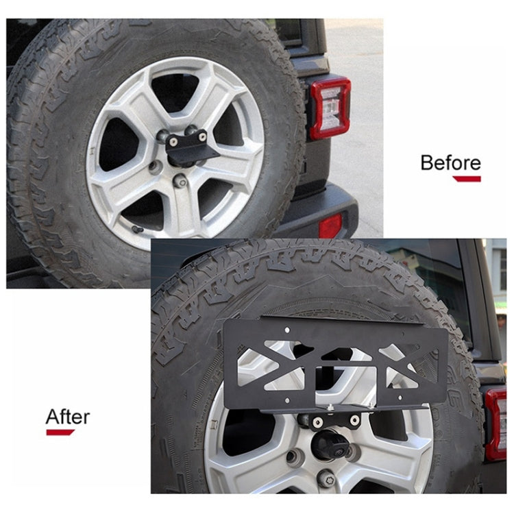 For Jeep Wrangler JL 2018-2019 Car Modified Tire License Plate Frame Mounting Bracket