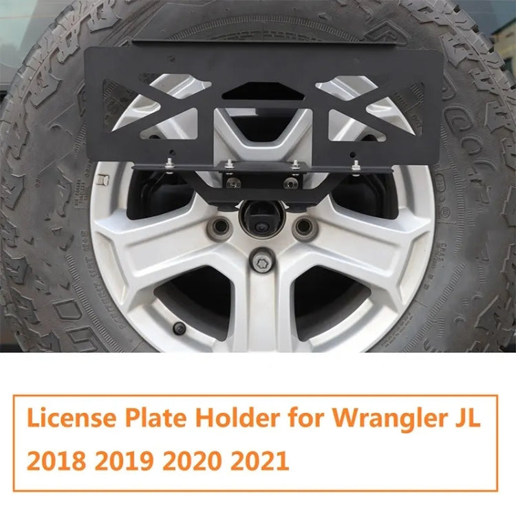 For Jeep Wrangler JL 2018-2019 Car Modified Tire License Plate Frame Mounting Bracket