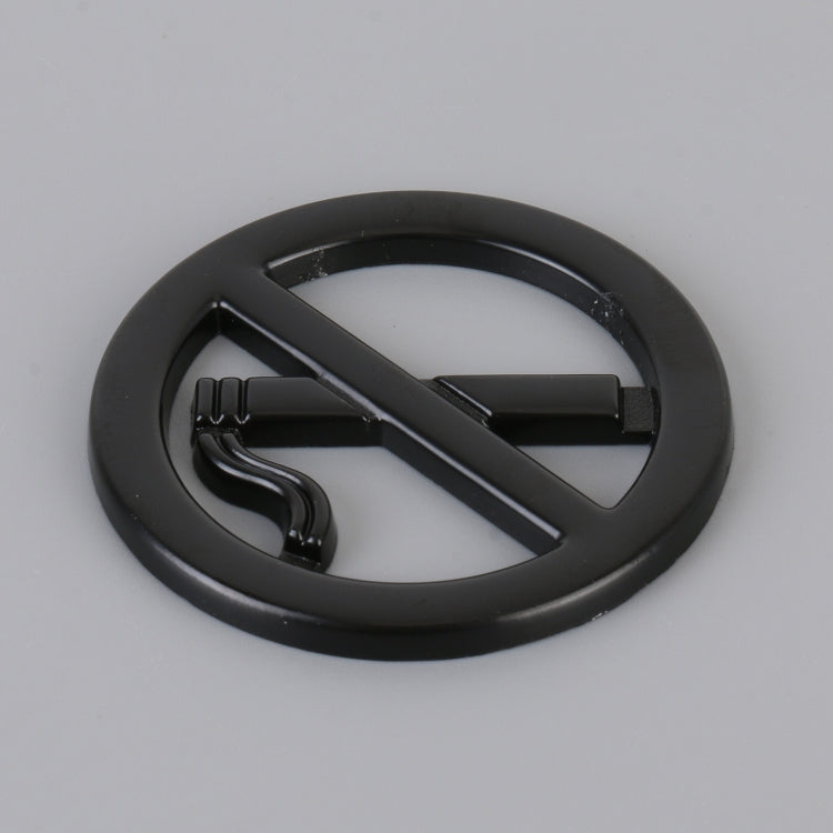 Car No Smoking Sign Personalized Aluminum Alloy Decorative Sticker, Size: 5 x 0.33cm