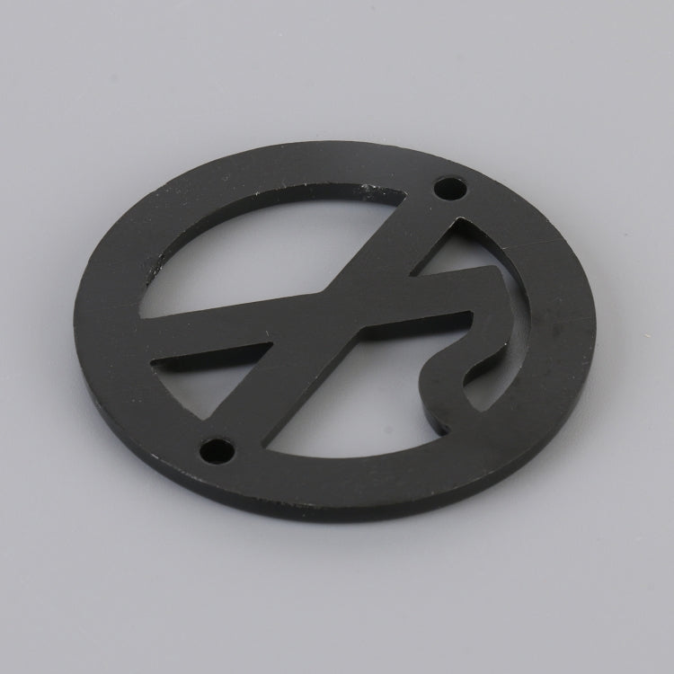 Car No Smoking Sign Personalized Aluminum Alloy Decorative Sticker, Size: 5 x 0.33cm