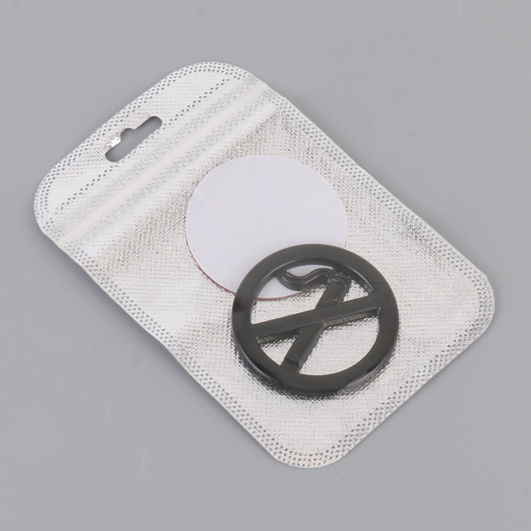 Car No Smoking Sign Personalized Aluminum Alloy Decorative Sticker, Size: 5 x 0.33cm