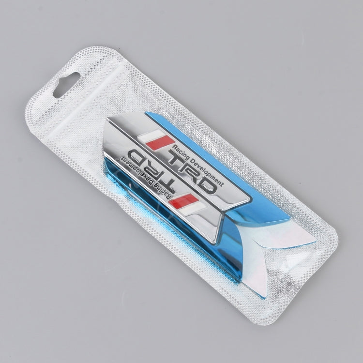 1 Pair Car Racing Development TRD Personalized Aluminum Alloy Decorative Stickers, Size: 11.5 x 2.5 x 0.5cm