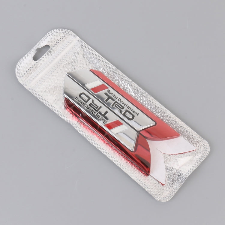 1 Pair Car Racing Development TRD Personalized Aluminum Alloy Decorative Stickers, Size: 11.5 x 2.5 x 0.5cm