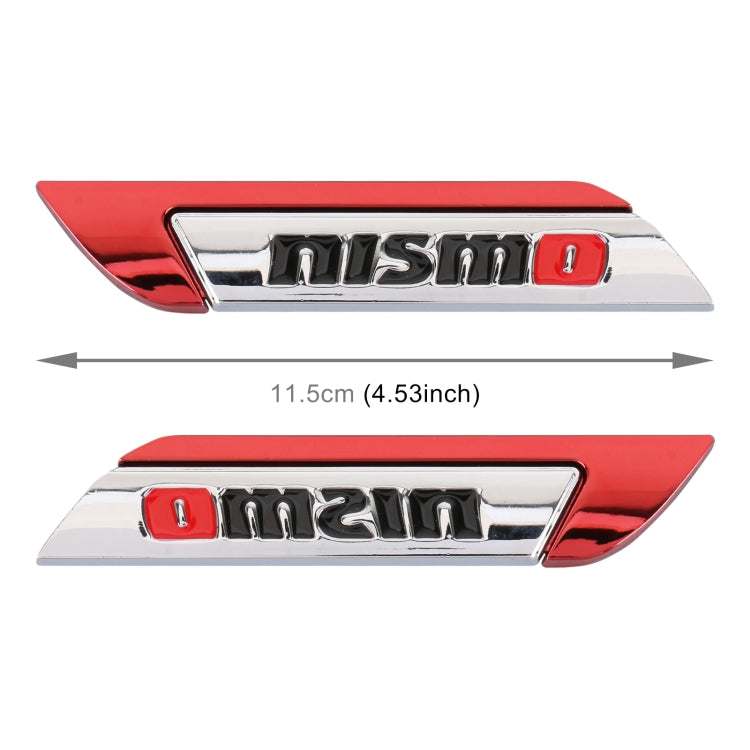 1 Pair Car Letters NISMO Personalized Aluminum Alloy Decorative Stickers, Size: 11.5 x 2.5 x 0.5cm
