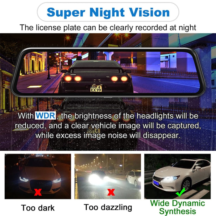 P902S 9 inch Car Touch Screen Dual Camera Navigator Wireless Carplay Reversing Image Recorder