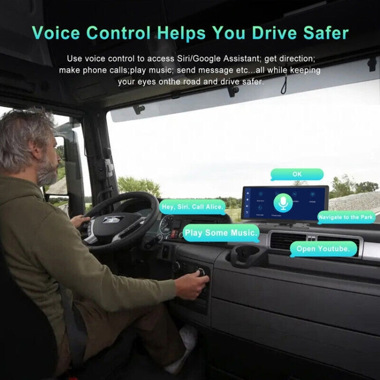 P901S 9 inch HD Front Rear Double Recording Wireless Car Driving Recorder Navigation Carplay