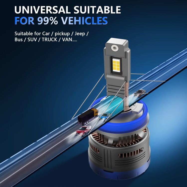 P13 1 Pair H11 / H8 / H9 DC10-32V / 60W / 6000K / 6500LM Car Liquid Metal LED Headlight