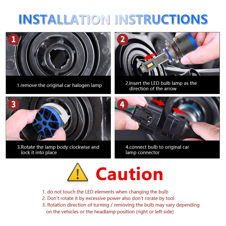 P13 1 Pair 9005 / HB3 DC10-32V / 60W / 6000K / 6500LM Car Liquid Metal LED Headlight