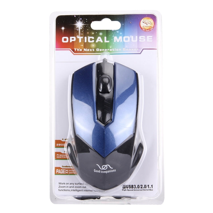 FC-3013 3 Buttons 2000DPI Wired Optical Mouse for Computer PC Laptop