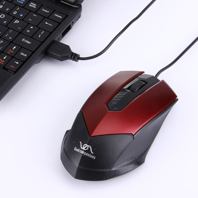 FC-3013 3 Buttons 2000DPI Wired Optical Mouse for Computer PC Laptop