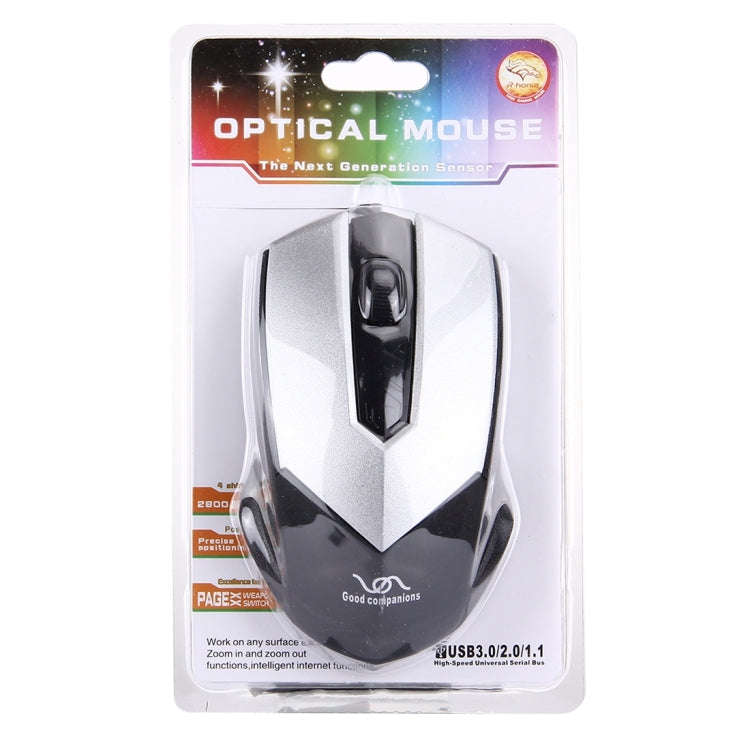FC-3013 3 Buttons 2000DPI Wired Optical Mouse for Computer PC Laptop