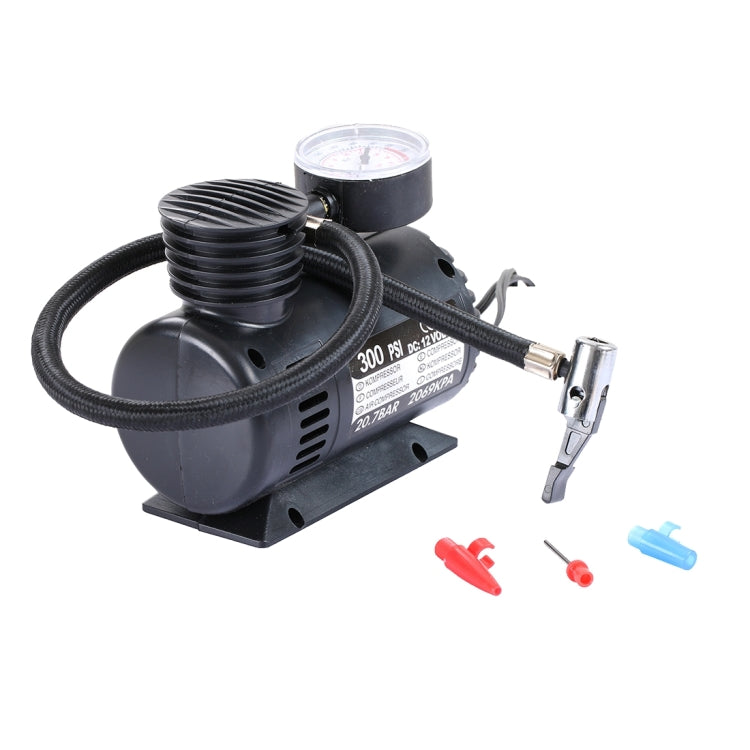 Portable Mini Auto Electric Air Compressor of Car Inflator with 3 Pneumatic Nozzle (300 PSI / DC 12V)