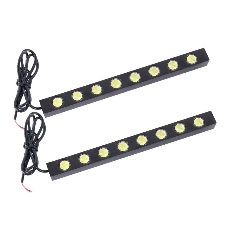 2 PCS DC 12V 8W 6500K Car DRL Daytime Running Lights Lamp with 8 LED Lights(White Light)