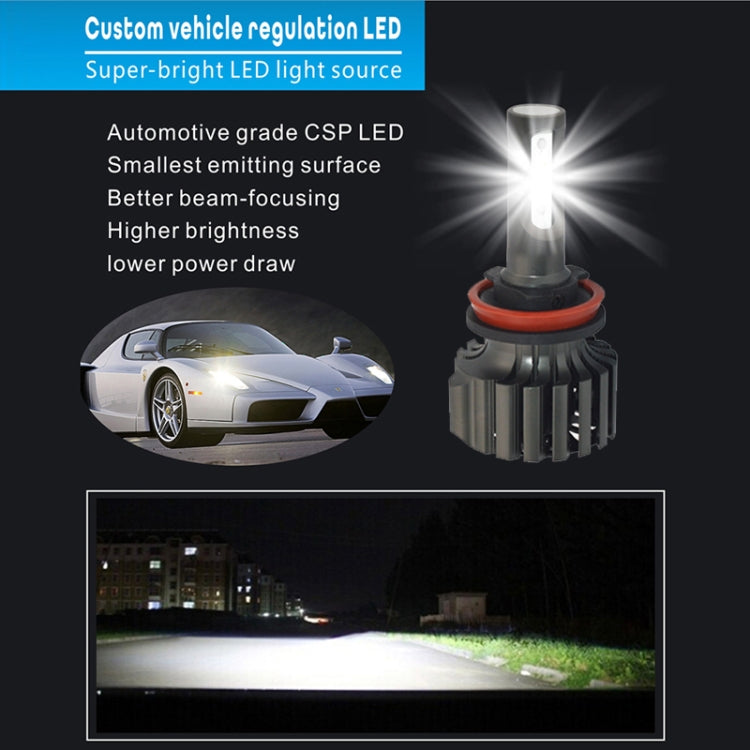 2 PCS V1S H8 30W 4000LM 6000K IP67 Waterproof Car Headlight with 6 CSP Lamps White Light, DC 11-30V