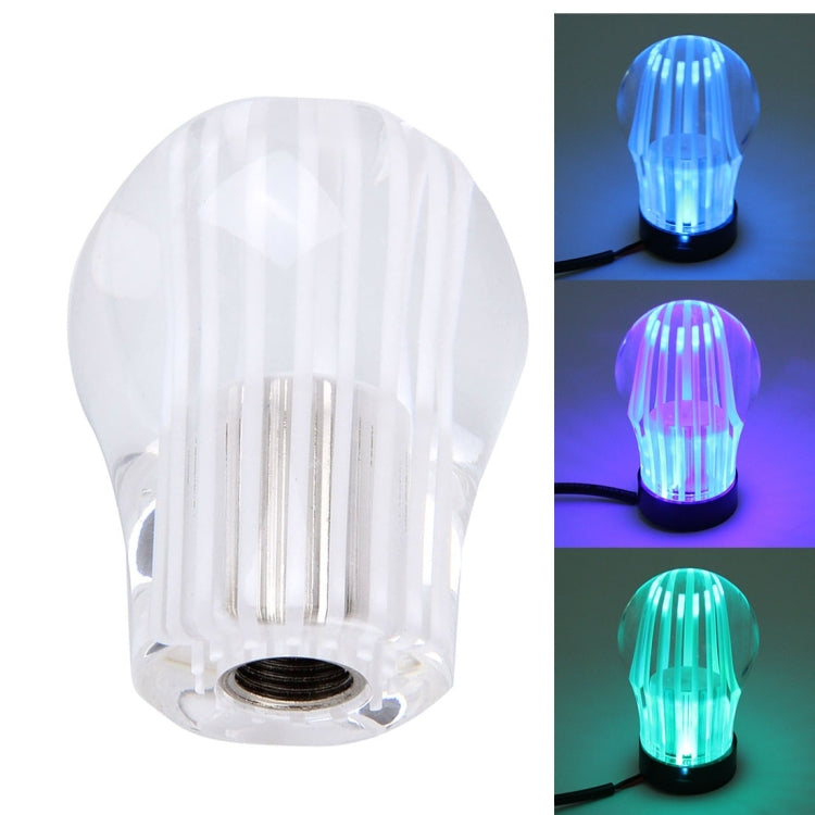 Crystal Three Light Car Breathing Racing Dash LED Magic Lamp Gear Head Shift Knob with Base, Size: 6.0 * 4.5 * 3.0 cm