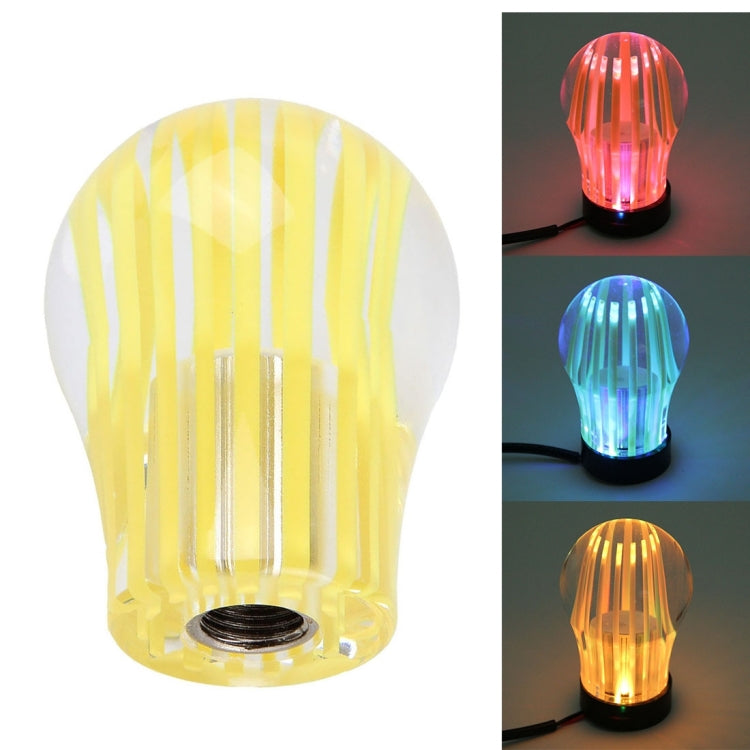 Crystal Three Light Car Breathing Racing Dash LED Magic Lamp Gear Head Shift Knob with Base, Size: 6.0 * 4.5 * 3.0 cm