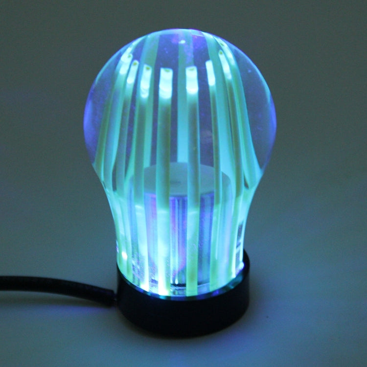 Crystal Three Light Car Breathing Racing Dash LED Magic Lamp Gear Head Shift Knob with Base, Size: 6.0 * 4.5 * 3.0 cm