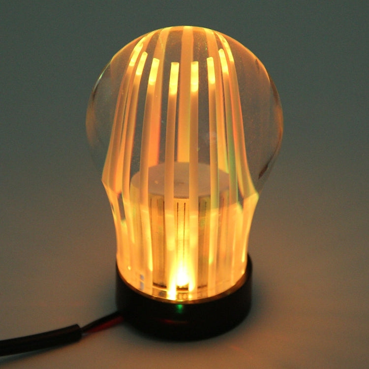 Crystal Three Light Car Breathing Racing Dash LED Magic Lamp Gear Head Shift Knob with Base, Size: 6.0 * 4.5 * 3.0 cm