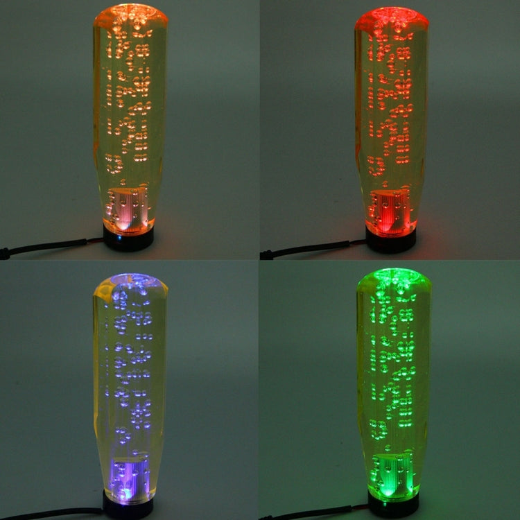 Crystal Colorful Light Car Breathing Racing Dash LED Magic Lamp Gear Head Shift Knob with Base, Size: 15.0 * 4.5 * 3.1 cm(Yellow)
