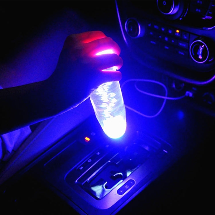 Crystal Colorful Light Car Breathing Racing Dash LED Magic Lamp Gear Head Shift Knob with Base, Size: 15.0 * 4.5 * 3.1 cm(Yellow)