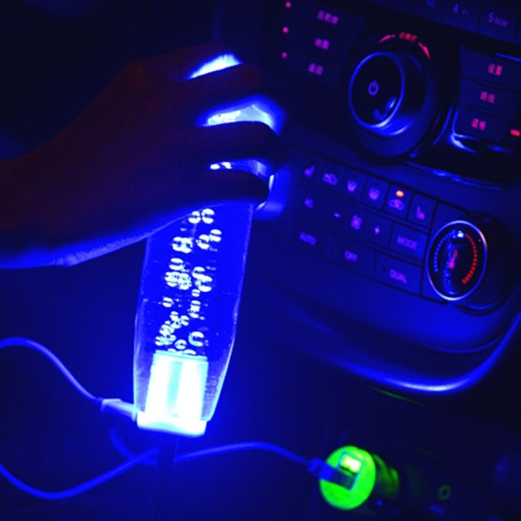 Crystal Colorful Light Car Breathing Racing Dash LED Magic Lamp Gear Head Shift Knob with Base, Size: 15.0 * 4.5 * 3.1 cm(Yellow)